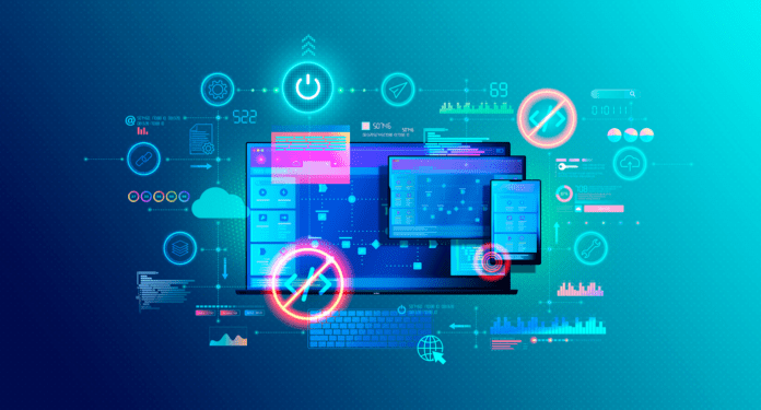 Conceptual illustration of low code and no code development platforms.