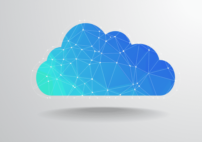 A cloud computing network architecture.